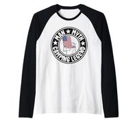 Mens Man Myth Camping Legend RV Camper Dad Outdoor Mens Camping Raglan Baseball Tee