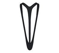 Men's Mankini Sexy V-String Underwear Lingerie Suspender, ManThong Swimsuit Underpant for Men Uk Swimming Bodysuit Novelty Stag Fancy Dress Costume Black One Size