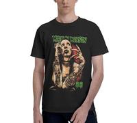 Men's Manson Rock Band Marilyn Printed Cotton Shirt Simple and Practical Top Casual and Sport Shirts Black XXL