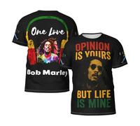 Men's Marley Singer Bobs One Love Life Mine T-Shirts Classic Tee Shirt Breathable Elastic and Comfortable for Home Sports Business Commutes Party