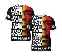 Men's Marley Singer Bobs One Love Life Mine T-Shirts Classic Tee Shirt Breathable Elastic and Comfortable for Home Sports Business Commutes Party