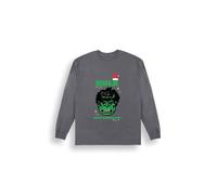 Men's Marvel Christmas Jumper - Marvel Hulk Charcoal Christmas Sweatshirt - Cotton-Blend Cosy Crew-Neck Jumper For Men - Easy-Care Festive Layer, Soft Brushed Interior