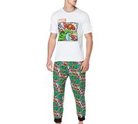 Mens Marvel Comics Pyjamas PJ Set, Incredible Hulk Captain America Spiderman Iron Man Pjs for Men, Official Marvel Merchandise, Gifts For Men (M) White