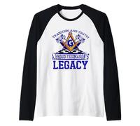 Mens Masonic_Symbol Tradition of A Proud Freemason’s Legacy Raglan Baseball Tee