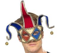 Mens Masquerade Ball Jester Fancy Dress Eye Mask Party Prom Eyemask by Smiffys