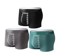 Men's Massage Magnetic Therapy Underwear,Magnetic Therapy Energetic Men Pants,Energy Field Therapy Men's Underwear,Men's Underwear Boxer Briefs (3pcs-A,XL)