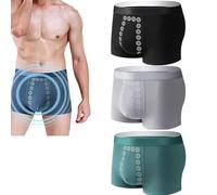 Men's Massage Magnetic Therapy Underwear, Magnetic Therapy Energetic Men Pants, Energy Field Therapy Men's Boxer Briefs(3pcs C,L)