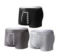 Men's Massage Magnetic Therapy Underwear,Magnetic Therapy Energetic Men Pants,Energy Field Therapy Men's Underwear,Men's Underwear Boxer Briefs (3pcs-C,3XL)