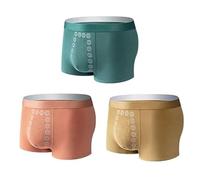 Men's Massage Magnetic Therapy Underwear,Magnetic Therapy Energetic Men Pants,Energy Field Therapy Men's Underwear,Men's Underwear Boxer Briefs (3pcs-B,L)