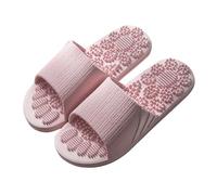 Men's Massage Slippers Home New Summer Outside Non Slip Breathable Foot Acupuncture Point Foot Massage Sandals Male Plaid Slippers for Men (A, 5)