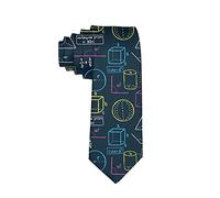 Men's Math Equation School Class Necktie Tie Silk Necktie Neck Ties Elegant Neckties - White - One size