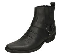 Mens Maverick A3R003 Leather Ankle Cowboy Boots