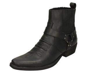 Mens Maverick A3R003 Leather Ankle Cowboy Boots