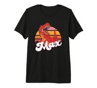 Mens MAX - Cool Boys Name with Cool T-REX Premium T-Shirt