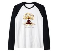 Mens May All Beings be Happy Raglan Baseball Tee