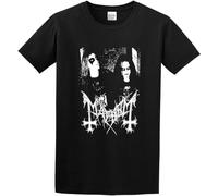 Men's Mayhem Dead Morbid Norwegian Metal Euronymous Hellhammer Watain Cotton T Shirt Size XL Black