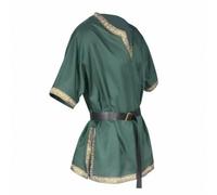 Men's Medieval Knight Tunic Renaissance Viking Costume Warrior Halloween Tops, Green, S