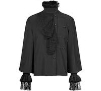 Mens Medieval Ruffle Shirts Steampunk Gothic Shirt Top Turtleneck Pirate Shirts Victorian Regency Shirt Tops Halloween Costume Clothing Renaissance Cosplay Costume Carnival Cosplay Suits Uniform