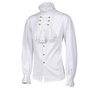 Men's Medieval Shirt - Steampunk Costume, Renaissance Victorian Pirate Shirt | Victorian Pirate Costume in Colonial Style with , Medieval Vintage Cosplay Clothing Halloween