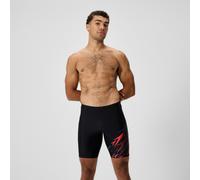 Speedo Men's Medley Logo Swim Jammer, Black, 28