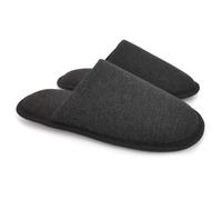 Men's Memory Foam Slippers - Charcoal Grey UK 5/6