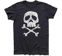 Mens Men T Shirt Captain Harlock Skull Skull Arcadia Jolly Roger Cartons Black