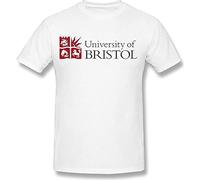 Men's Men's Bristol University Logo T-Shirt Men's T Shirt Fashion Casual Cool Tee Shirts White M