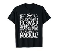 Mens Mens Equestrian's Husband Funny Horseback Riding T-Shirt