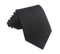 Men's Mens Necktie Party Tie Tie Striped Classic Woven Wedding Tie Elastic Ribbon for Hair Ties (Black, One Size)