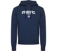 MENS MERC LONDON BRANDED LOGO HOODY / HOODED SWEATSHIRT STYLE PILL - DARK BLUE
