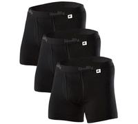 Men's Merino Boxer Brief By Woolly | RWS Certified | Soft, Stink Free, Seattle Designed, Black 3 Pack, L