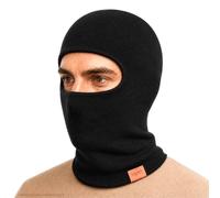 Men's Merino Wool Balaclava Full Face Mask, Thermal Knit Ski Mask Neck Warmer for Snowboard Motorcycle Cold Weather