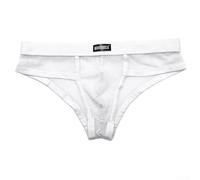 Men's Mesh Briefs, 3-Pack, Low-Rise Sheer Underwear, Breathable Fishnet Design, Stretch Polyester-Spandex Blend, for Men(M White)