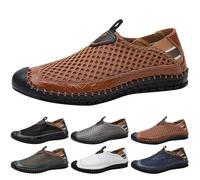 Mens Mesh Flat Soled Slip On Trainers, Mens Slip On Breathable Mesh Trainers, Vintage Breathable Sneakers Low-Cut and Solid Colour Sneakers Fashion and Casual Walking Shoes for Men Green