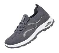 Men's Mesh Hiking Boots with Arch Support Comfortable Quick-Drying Beach Summer Shoes Athletic Walking Memory Foam Thick Memory Foam Sneakers Indoor Outdoor Trekking Footwear Grey