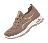 Men's Mesh Hiking Boots with Arch Support Comfortable Quick-Drying Beach Summer Shoes Athletic Walking Memory Foam Thick Memory Foam Sneakers Indoor Outdoor Trekking Footwear Khaki
