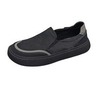 Men's Mesh Slip-on Breathable Loafers Dressy Wide Width Work Shoes ightweight Casual Sneakers Comfortable Gum Sole Walking Shoes (Black, 8)