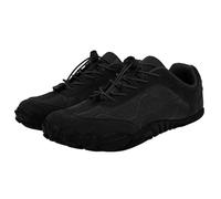 Mens Mesh Trainers Breathable Mens Outdoor Hiking Shoes Lace Up Trekking Trainers Anti Skid Walking Shoes Lightweight Sports Sneakers Autumn Outings Sneakers Gym Running Trainer for Daily Black