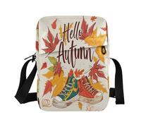 mens messenger bag cross body bag men crossbody purses for women Adjustable Strap for Travel Travel-Orange Autumn Happy