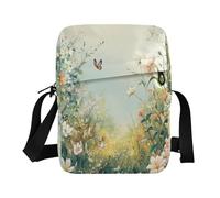 mens messenger bag Crossbody Small Bags For Women Cross Body Purses Adjustable Strap for School School- Plants Floral Spring