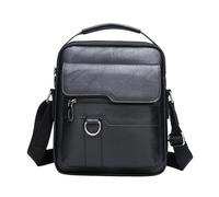 Mens Messenger Bags the Work, Small Messenger Bags for Men, Adjustable PU Leather Belt Caste Package, Retro Portable Breast Pack with Light Capacity for Work Casual Work, Black, Fare riferimento alla