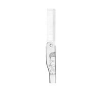 Men's Metal Beard And Hair Comb Double Sided Travel Essential Grooming Accessory Beard Care All Metal Folding Comb For Barber Shop