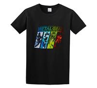 Men's Metal Gear Solid T-Shirt Print Tees Short Sleeve O Neck XL Black