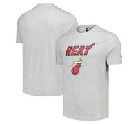 New Era Nba Regular Miami Heat Short Sleeve T-shirt Grey M Men