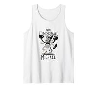 Mens Michael - Cool Boy Name with Cute Devil - Born to Misbehave Tank Top