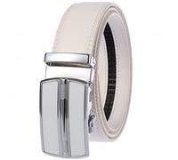Men's Micro Adjustable Leather Ratchet Belt Automatic Buckle Trim to Fit Multiple Colour Options Classic Stylish Dress Casual Business Work Belt For Him Male Gifts Father’s Day