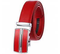 Men's Micro Adjustable Leather Ratchet Belt Automatic Buckle Trim to Fit Multiple Colour Options Classic Stylish Dress Casual Business Work Belt For Him Male Gifts Father’s Day