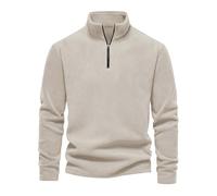 Mens Micro Fleece 1/4 Zip Mens Fleece Pullover Warm Half Zip Lightweight Outdoor Sweatshirt Windproof Sport Sweatshirts With Stand Collar Thermal Polo Neck Top For Autumn Winter, Hiking, Work