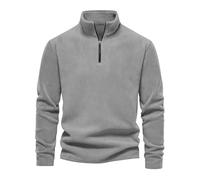 Mens Micro Fleece 1/4 Zip Mens Fleece Pullover Warm Half Zip Lightweight Outdoor Sweatshirt Windproof Sport Sweatshirts With Stand Collar Thermal Polo Neck Top For Autumn Winter, Hiking, Work
