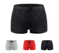 Mens Micro Modal Boxers Magnetic Therapy Energetic Men'S Underwear Long Lasting Enlargement Underwear With Health Care Energy-Field Boxer Shorts For Rapid Increase Soft Comfortable Underpants